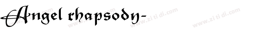 Angel rhapsody字体转换